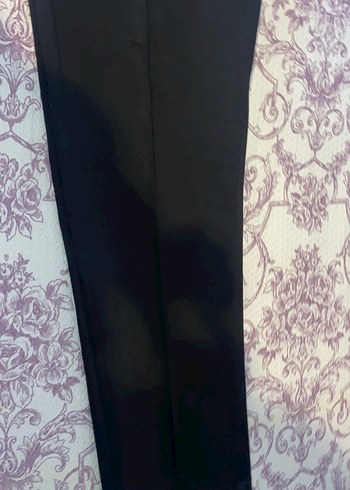 Erkek ve kadın Siyah Drapeli Kumaş Pantolon - Görsel 6