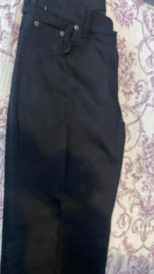 Erkek ve kadın Siyah Drapeli Kumaş Pantolon - Görsel 3