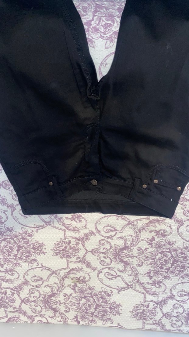 Erkek ve kadın Siyah Drapeli Kumaş Pantolon - Görsel 5