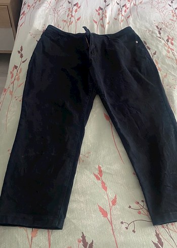 Siyah Bol Kesim Kot Pantolon