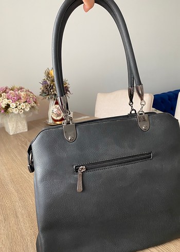 Tokalı Kadın Deri Çanta - Haki Renk - Görsel 7