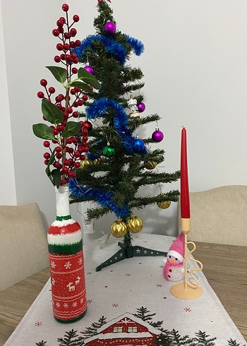 Renkli Desenli Şişe Vazo Seti - Görsel 3