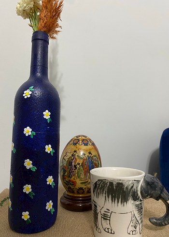 Renkli Desenli Şişe Vazo Seti - Görsel 4