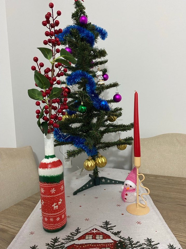 Renkli Desenli Şişe Vazo Seti - Görsel 3