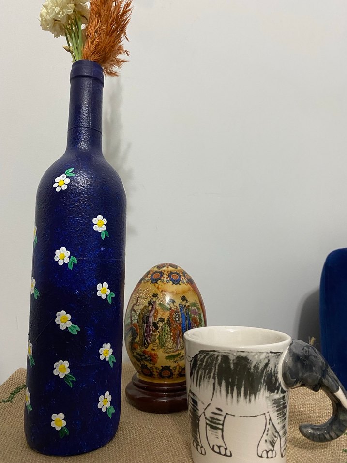 Renkli Desenli Şişe Vazo Seti - Görsel 4