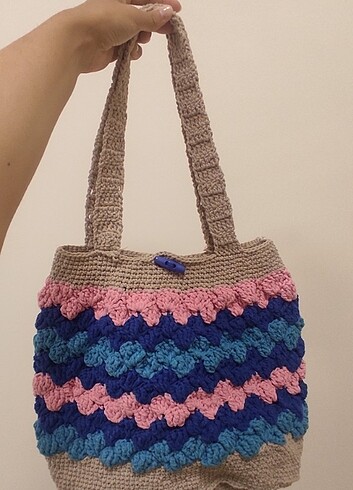 El örgüsü plaj çantası  - Görsel 2