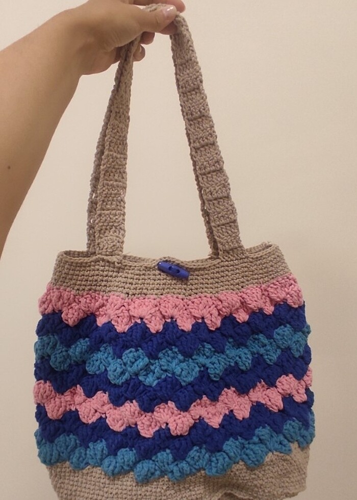 El örgüsü plaj çantası  - Görsel 2