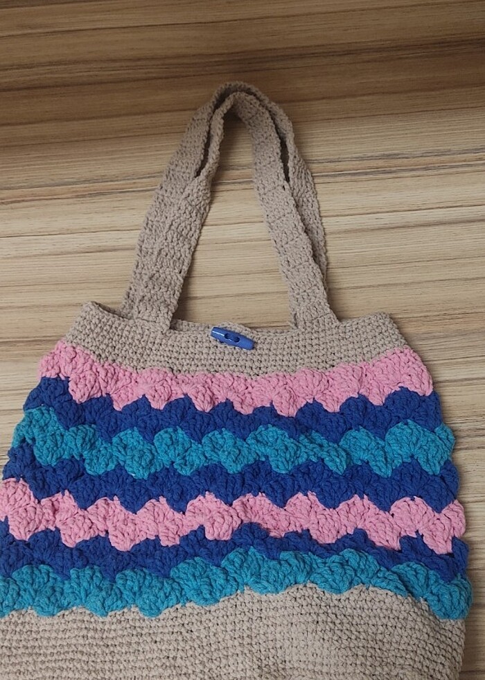 El örgüsü plaj çantası  - Görsel 3
