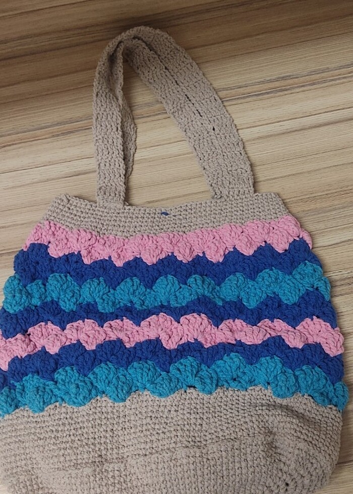 El örgüsü plaj çantası  - Görsel 4