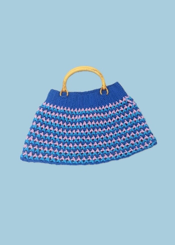 Örgü yazlık çanta - Görsel 2