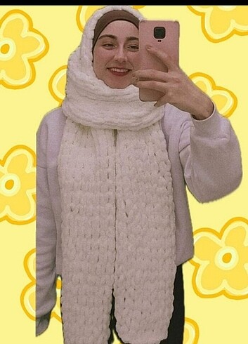 Puffy örgü atkı
