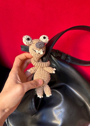 Uzun Boyunlu buz devri sid çanta charmı - Görsel 4