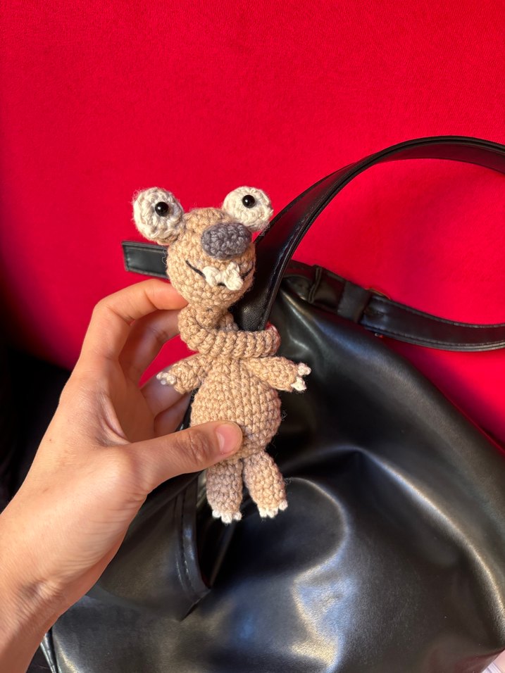 Uzun Boyunlu buz devri sid çanta charmı - Görsel 4