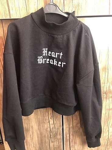 Diğer Kısa siyah sweatshirt