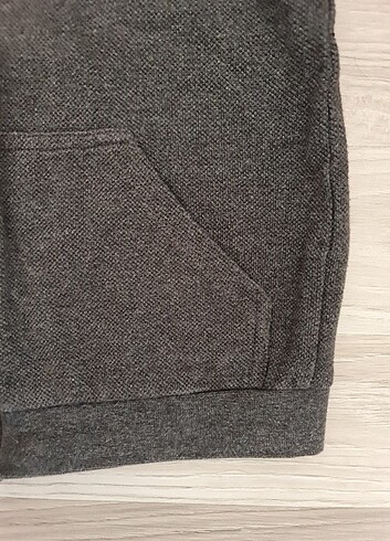 7 Yaş Beden Kapüşonlu Sweatshirt / Gri / 6-7 Yaş