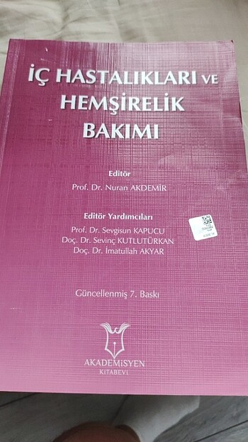 Iç hastalıkları ve hemşirelik bakımı kitabı 