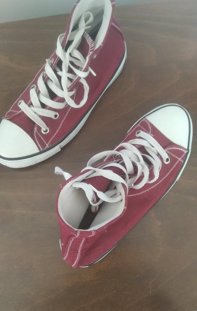 Bordo Bağcıklı Kadın Spor Ayakkabı - Görsel 3