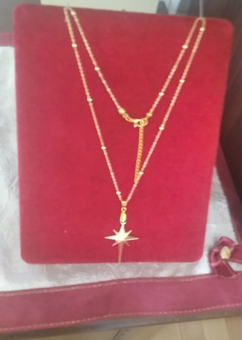 Altın Renkli Mini Zincirli Bohem Kolye