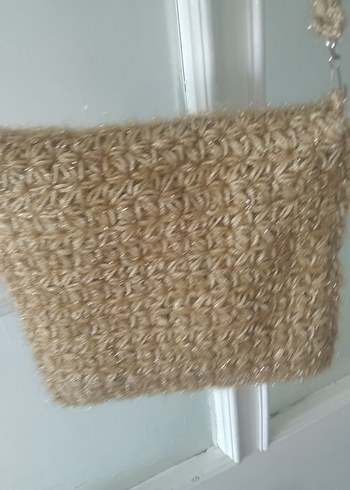 Bej Örgü Kadın Çapraz Çanta - Görsel 5