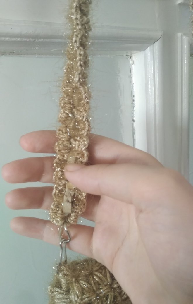 Bej Örgü Kadın Çapraz Çanta - Görsel 3