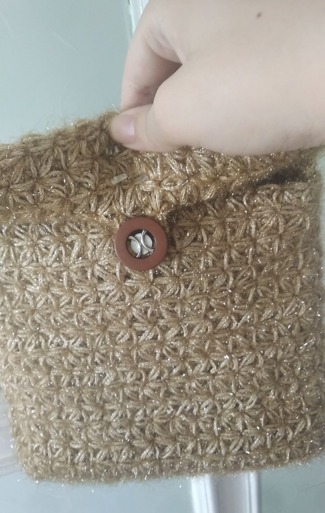 Bej Örgü Kadın Çapraz Çanta - Görsel 4