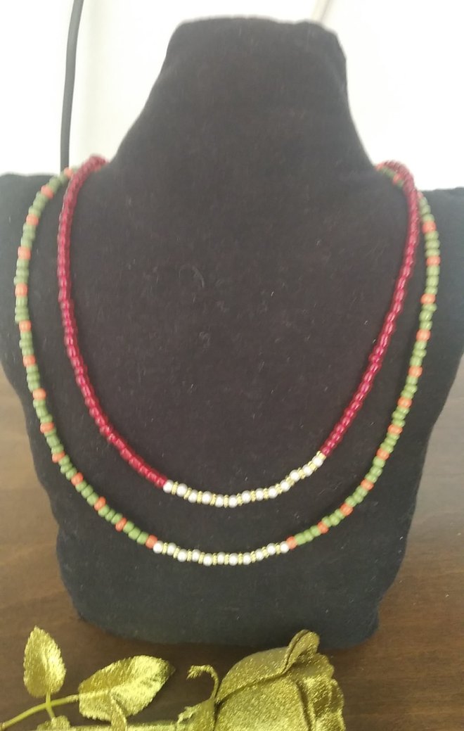 Renkli Boncuklu Uzun Kadın Kolye - Görsel 2