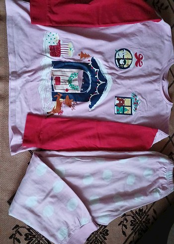 Kız Çocuk Pembe Uzun Kollu Baskılı Tişört - Görsel 3