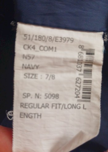 Kız Çocuk Mavi Puantiyeli Düğmeli Denim Ceket - Görsel 2