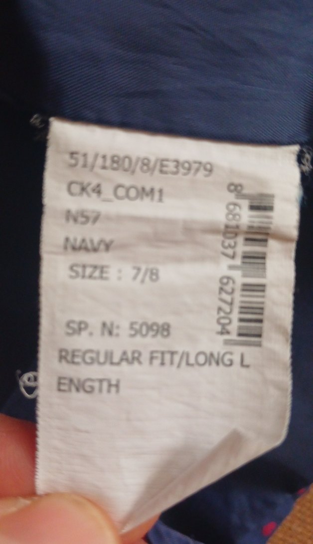 Kız Çocuk Mavi Puantiyeli Düğmeli Denim Ceket - Görsel 2