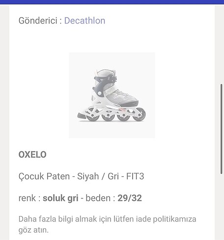Beden Decathlon Oxela Sıfır Paten ve ekipman