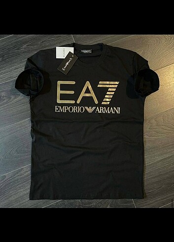 ARMANI EA7 BASKILI SİYAH T-SHIRT