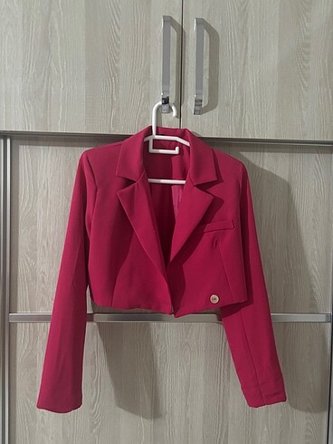 Crop blazer ceket