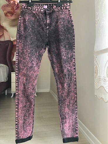 Kız çocuk renkli kot pantolon