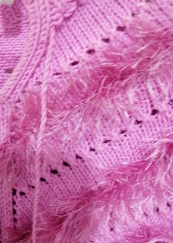 El örgüsü kız çocuk panço - Görsel 2