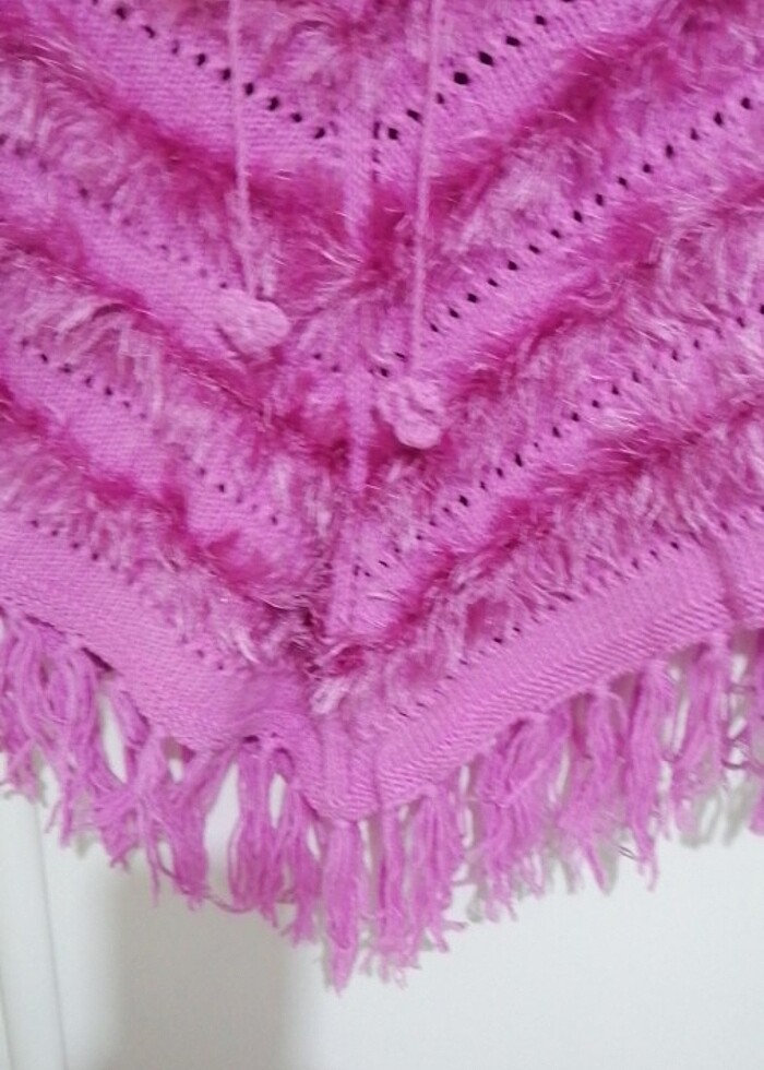 El örgüsü kız çocuk panço - Görsel 4