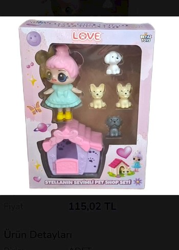 Stellanin Sevimli Pet Shop Seti - Pembe Bebek ve Evcil Hayvanlar