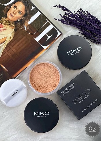 KIKO Milano Matte Fusion Pudra 01 Bej - Görsel 3