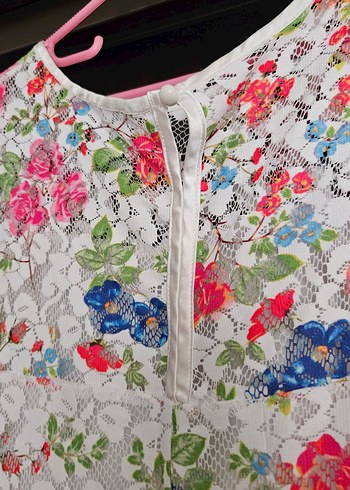 Çiçekli Dantel Detaylı Midi Elbise - Görsel 5