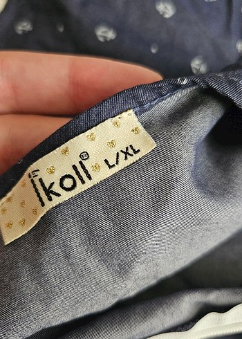 Gri-Beyaz Pilili Elbise - Görsel 7