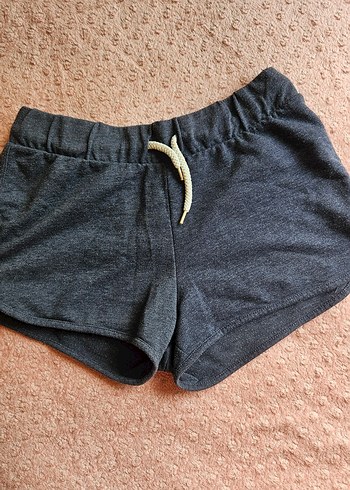 Gri Loose Fit Mini Şort