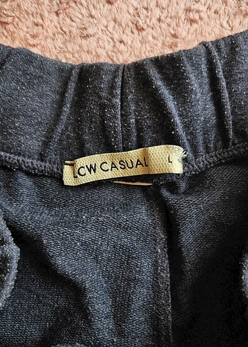LC Waikiki Gri Loose Fit Mini Şort