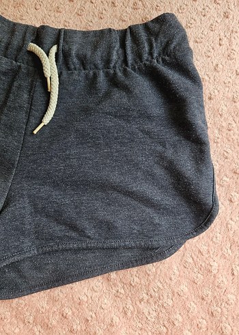 l Beden Gri Loose Fit Mini Şort