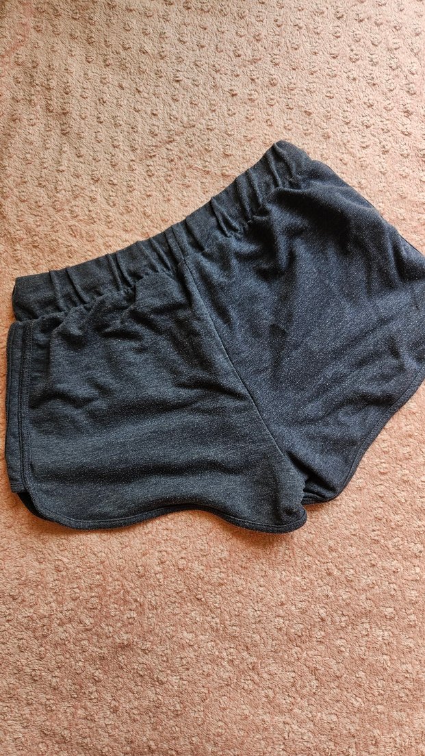 Gri Loose Fit Mini Şort - Görsel 4