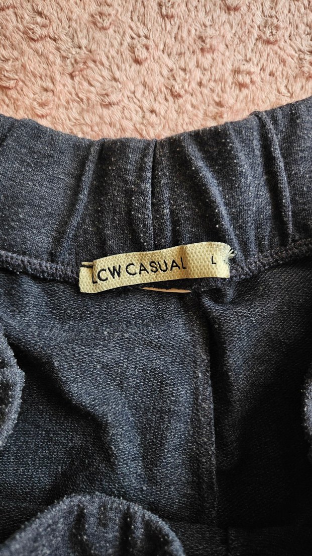 Gri Loose Fit Mini Şort - Görsel 3