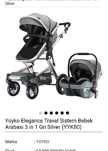 Yoyko Travel Sistem Bebek Arabası 