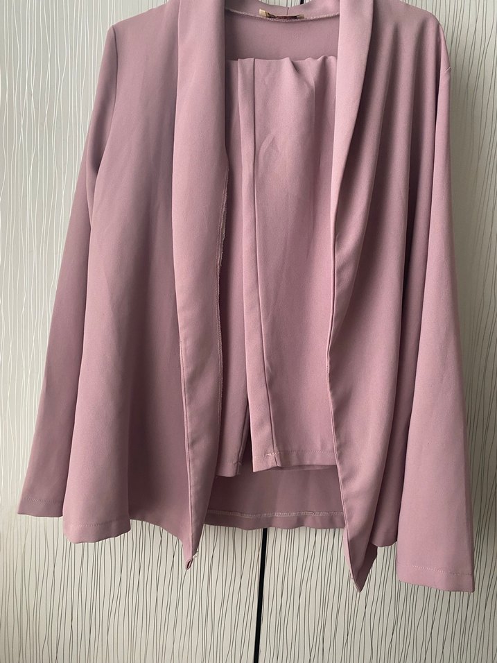 Lila üst alt takım blazer ve pantolon - Görsel 3