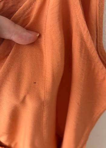 Düğmeli, Askılı Midi Kadın Elbise - Görsel 9