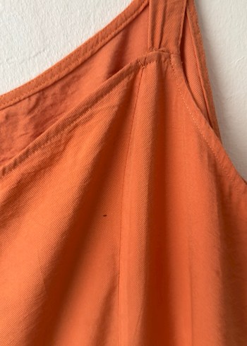 Düğmeli, Askılı Midi Kadın Elbise - Görsel 5