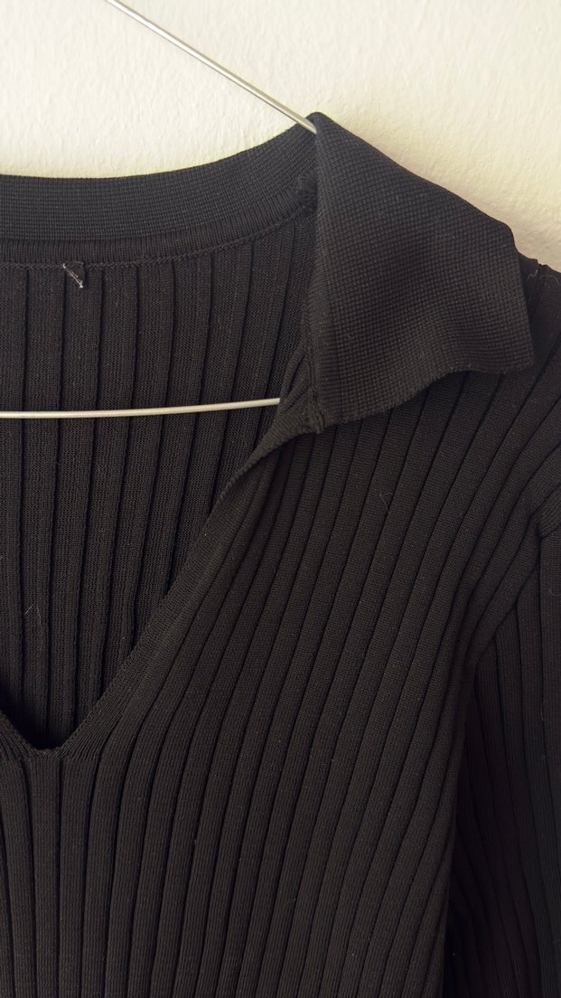 Trendyol Milla Siyah V Yaka Triko Kadın Kazak - Görsel 3