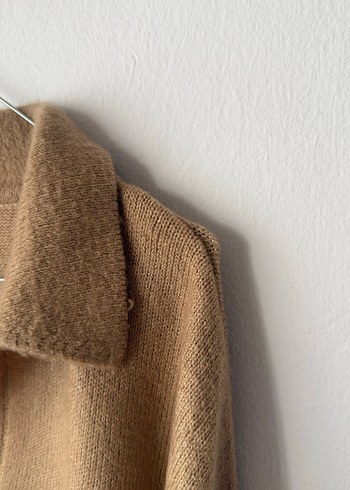 Bej Kadın Uzun Kollu Yün Kazak - Görsel 6